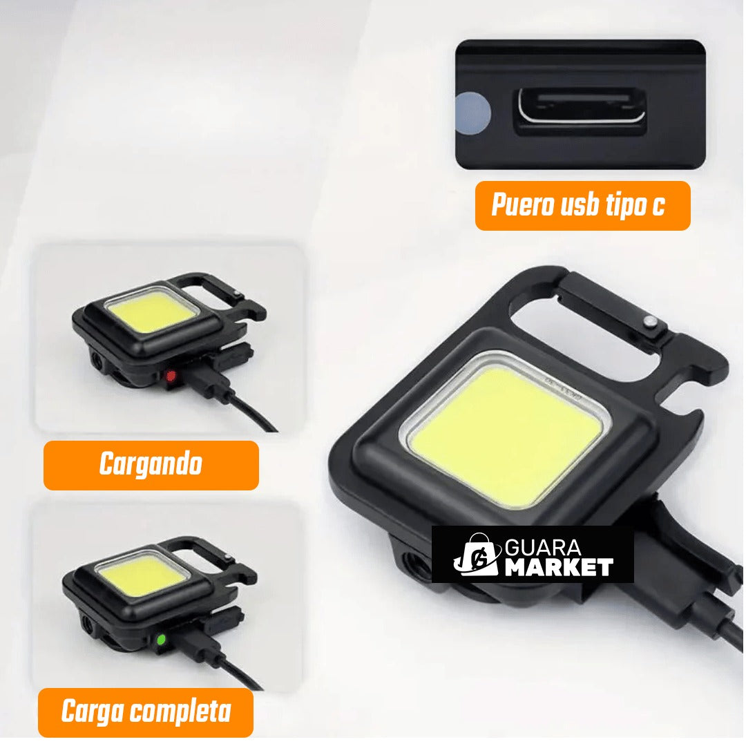 Mini Linterna LED Recargable 3 en 1