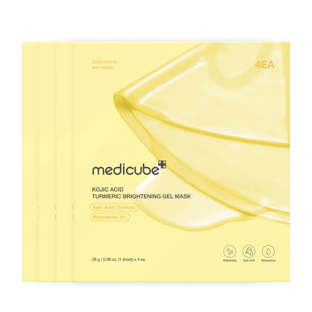 Mascarilla Facial Medicube Kojic Acid Turmeric Brightening Gel - Pack 4 Unidades
