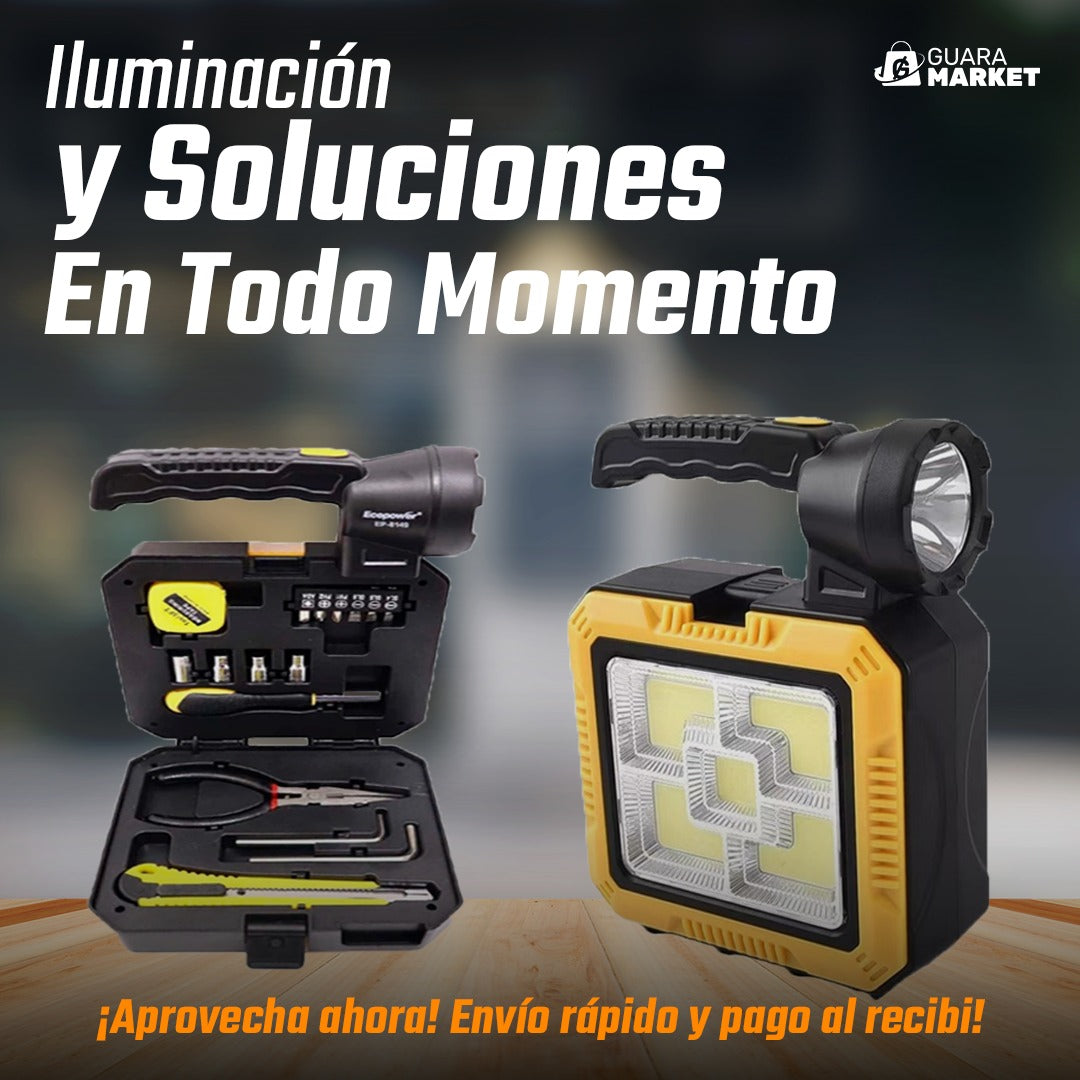 PROMO: Kit de Herramientas 3 en 1: ¡Linterna + Cargador + Funcionalidad Total