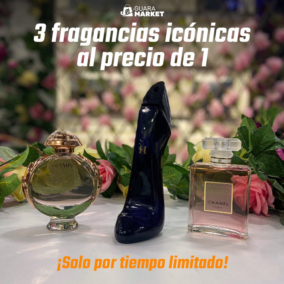 PROMO: 3 fragancias icónicas al precio de 1 - COCO, GG y OL.
