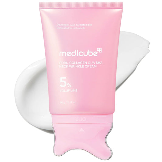 Crema Facial Hidratante Medicube PDRN Collagen Gua Sha Neck Wrinkle de 90g