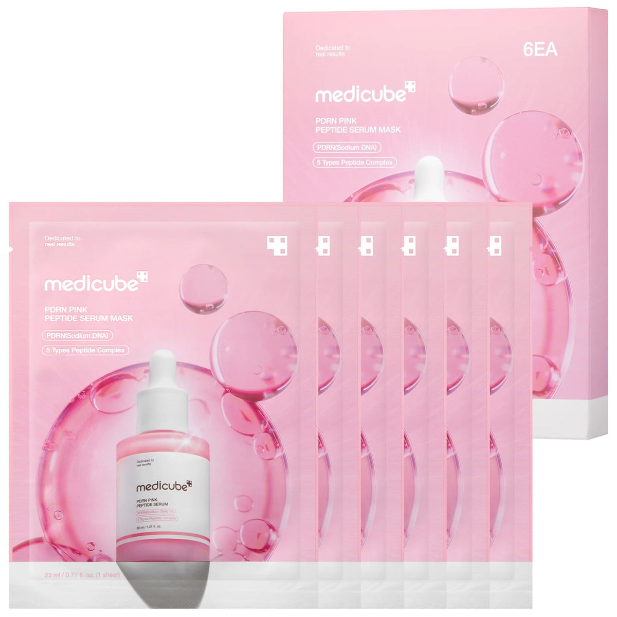 Mascarilla Facial Medicube PDRN Pink Peptide - Pack 6 Unidades