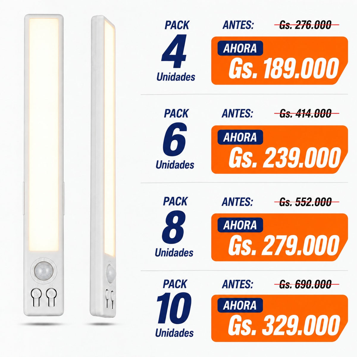 Luces LED con Sensor de Movimiento 30 Cm - A-FL302
