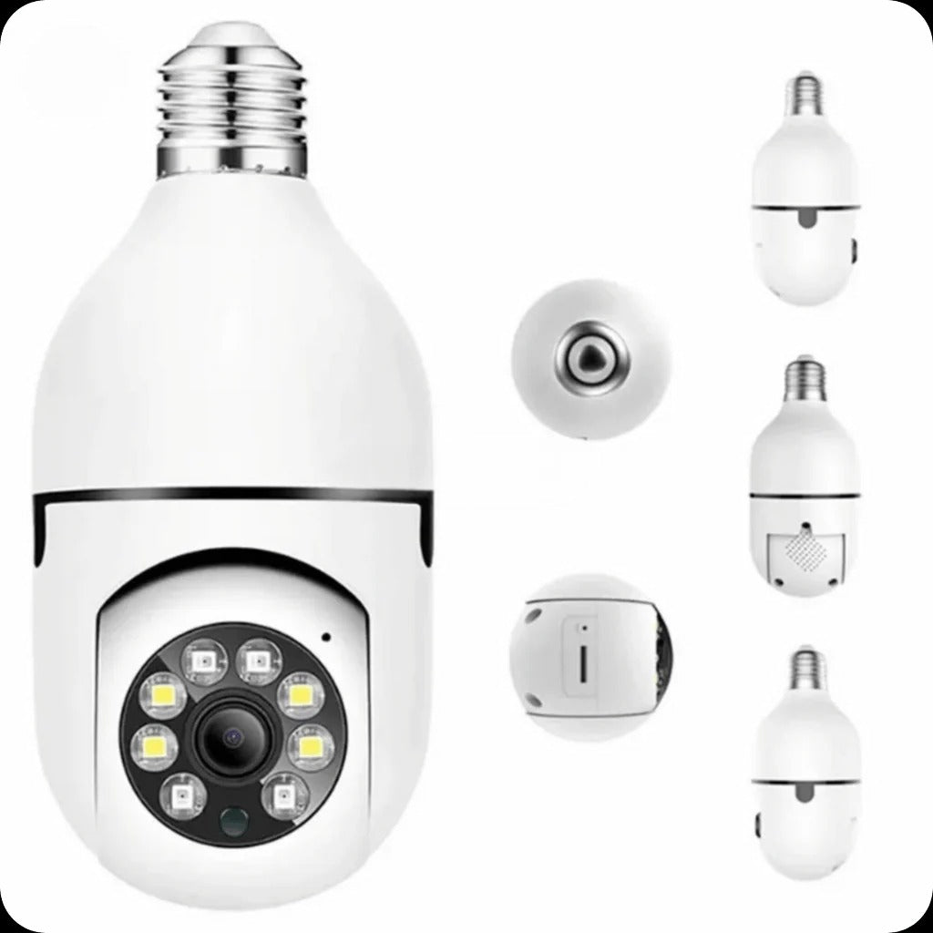 Cámara de Seguridad Tipo Foco 360° con WiFi